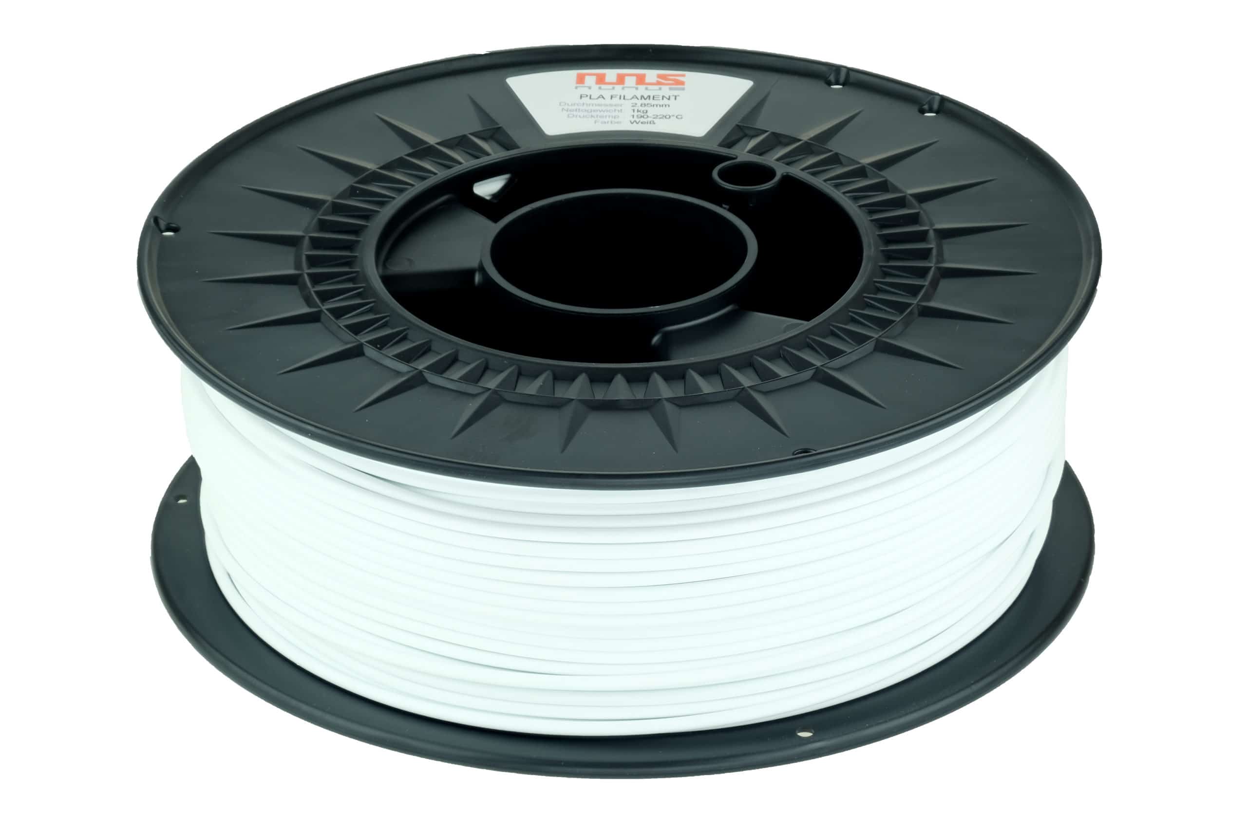 Hochwertiges 3D-Drucker-Filament aus PLA-Kunststoff 1,75 mm 1 kg pro Spule Weiß Basics 3 Spulen