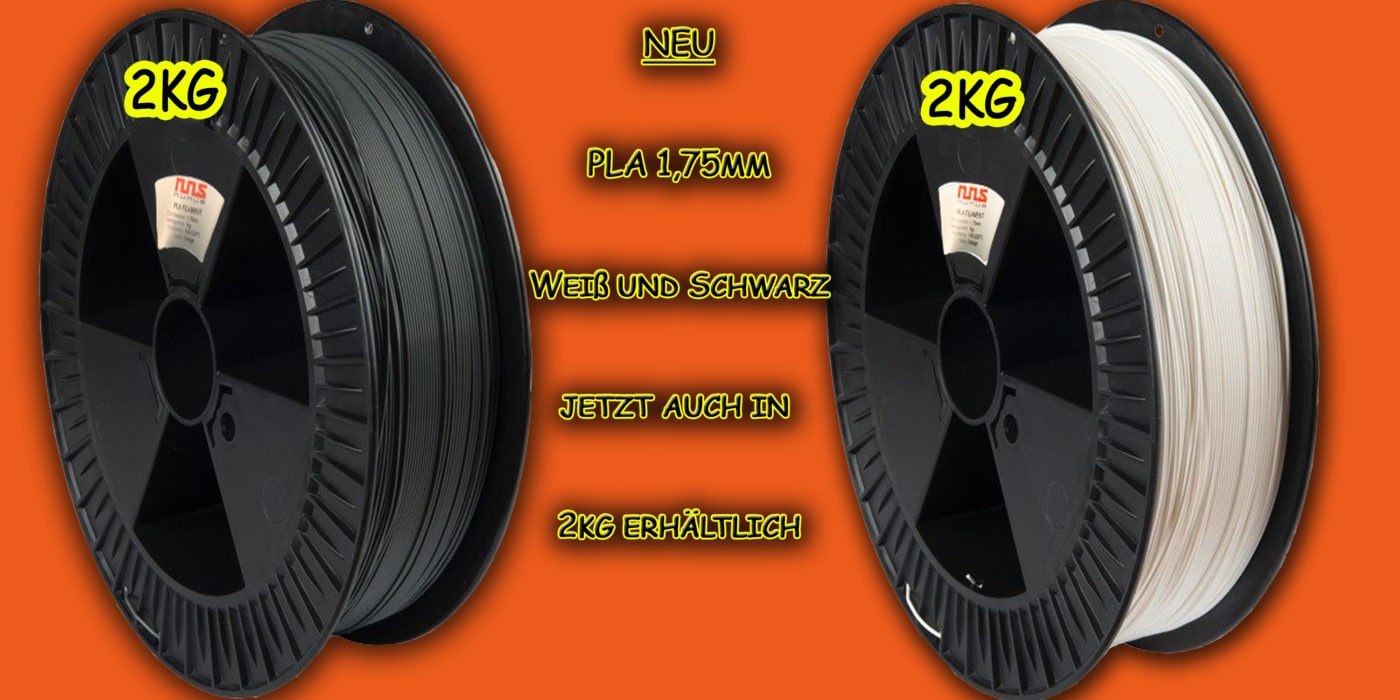 PLA schwarz weiß 2kg